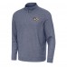 Nashville Predators Antigua Heather Navy Subtle Quarter-Zip Sweatshirt