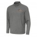 Nashville Predators Antigua Heather Black Subtle Quarter-Zip Sweatshirt