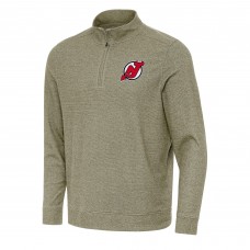 Кофта на короткой молнии New Jersey Devils Antigua Olive Subtle