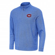 Montreal Canadiens Antigua Heather Royal Subtle Quarter-Zip Sweatshirt Montreal Canadiens Antigua Heather Royal Subtle Quarter-Zip Sweatshirt