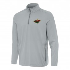 Кофта на короткой молнии Minnesota Wild Antigua Gray Perilous
