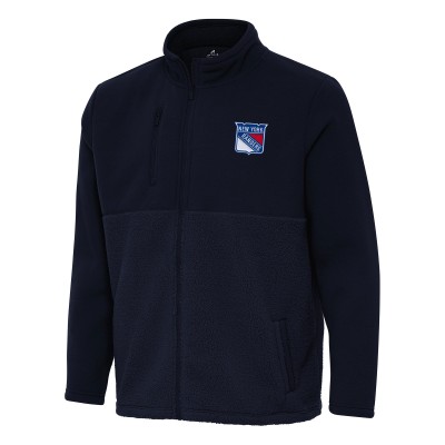 New York Rangers Antigua Navy Daily Fused Full-Zip Jacket