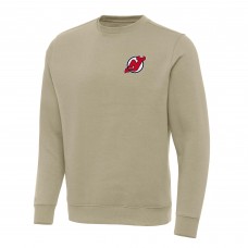 Кофта New Jersey Devils Antigua Khaki Victory Crewneck