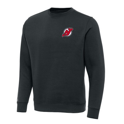 Кофта New Jersey Devils Antigua Charcoal Victory Crewneck