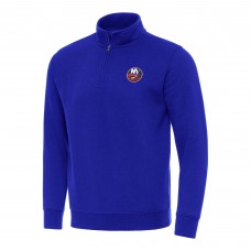 New York Islanders Antigua Royal Victory Quarter-Zip Mock Sweatshirt