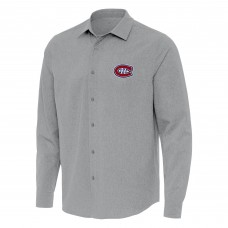 Рубашка Montreal Canadiens Antigua Gray Exposure Woven
