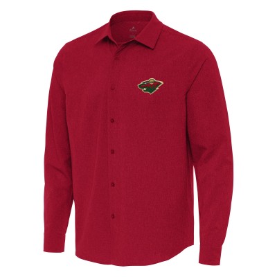 Рубашка Minnesota Wild Antigua Red Exposure Woven