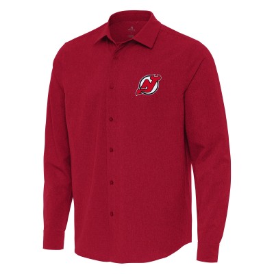 Рубашка New Jersey Devils Antigua Red Exposure Woven