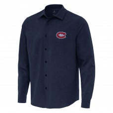 Рубашка Montreal Canadiens Antigua Navy Exposure Woven
