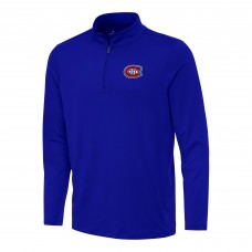 Montreal Canadiens Antigua Royal Reprocess Quarter-Zip Top Montreal Canadiens Antigua Royal Reprocess Quarter-Zip Top