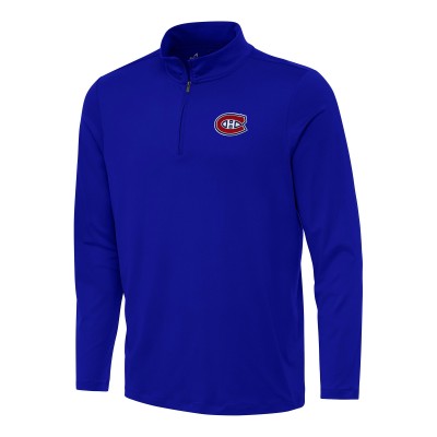 Montreal Canadiens Antigua Royal Reprocess Quarter-Zip Top