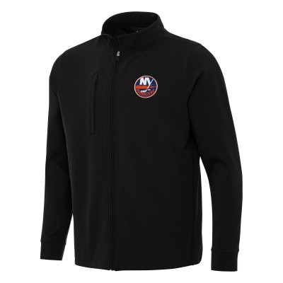 New York Islanders Antigua Black Regard Full-Zip Jacket
