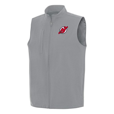 New Jersey Devils Antigua Gray Regard Full-Zip Vest