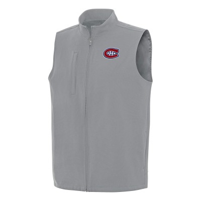 Montreal Canadiens Antigua Gray Regard Full-Zip Vest