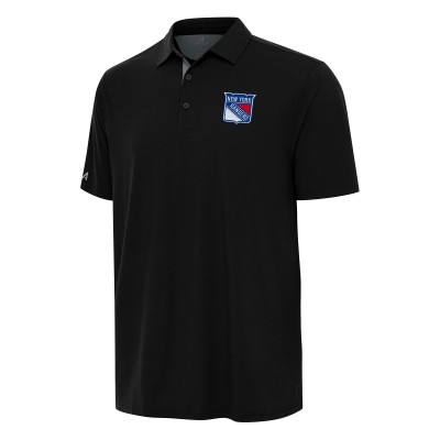 New York Rangers Antigua Black Era Polo