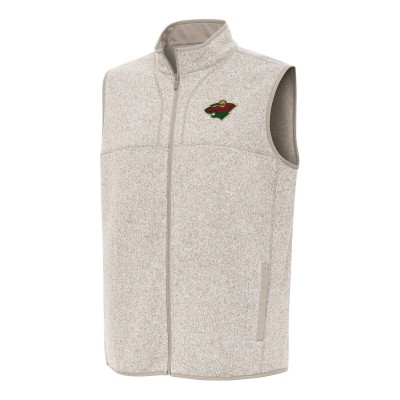 Minnesota Wild Antigua Oatmeal Fortune Full-Zip Vest