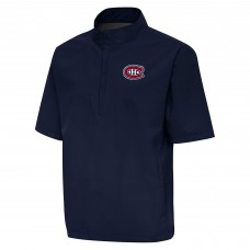Montreal Canadiens Antigua Navy Brisk Quarter-Zip Windbreaker