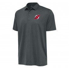 Поло New Jersey Devils Antigua Charcoal Ellipse