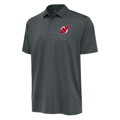 Поло New Jersey Devils Antigua Charcoal Ellipse