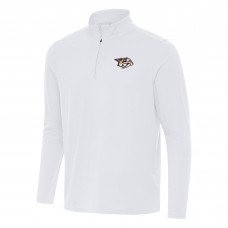 Nashville Predators Antigua White Intent Quarter-Zip Top