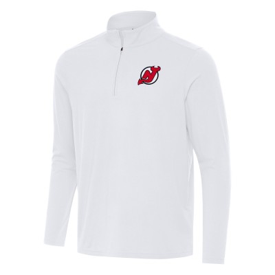 Кофта на короткой молнии New Jersey Devils Antigua White Intent