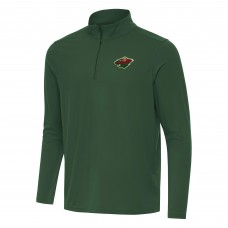 Кофта на короткой молнии Minnesota Wild Antigua Hunter Green Intent
