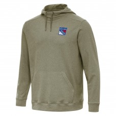 New York Rangers Antigua Olive Cloud Pullover Hoodie