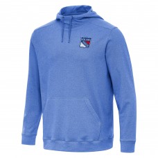 New York Rangers Antigua Heather Royal Cloud Pullover Hoodie
