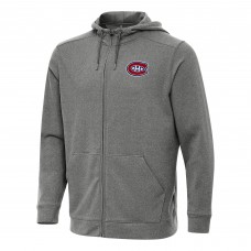 Толстовка на молнии Montreal Canadiens Antigua Heather Black Effortless Jacket