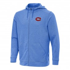 Толстовка на молнии Montreal Canadiens Antigua Heather Royal Effortless Jacket