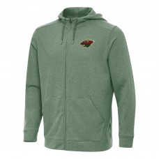 Толстовка на молнии Minnesota Wild Antigua Hunter Green Effortless Jacket