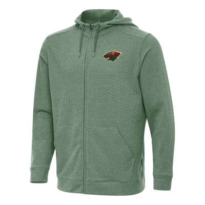 Толстовка на молнии Minnesota Wild Antigua Hunter Green Effortless Jacket