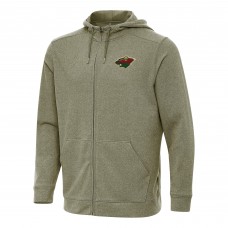 Толстовка на молнии Minnesota Wild Antigua Olive Effortless Jacket