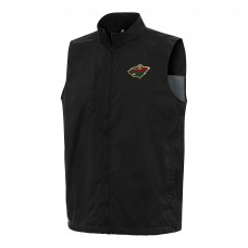 Minnesota Wild Antigua Black Brisk Full-Zip Vest
