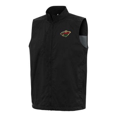 Minnesota Wild Antigua Black Brisk Full-Zip Vest