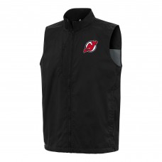 New Jersey Devils Antigua Black Brisk Full-Zip Vest
