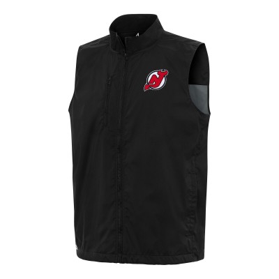 New Jersey Devils Antigua Black Brisk Full-Zip Vest