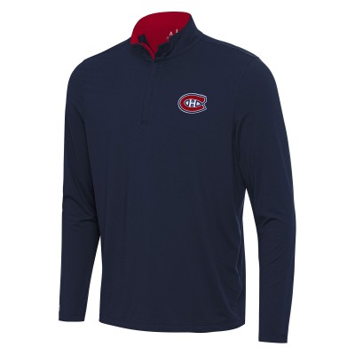 Кофта на короткой молнии Montreal Canadiens Antigua Navy/Red Content