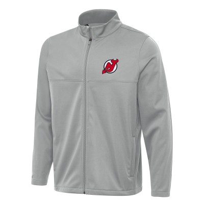 Кофта на молнии New Jersey Devils Antigua Gray Links 2 Golf