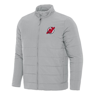 New Jersey Devils Antigua Gray Swelter Full-Zip Puffer Jacket