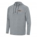 Nashville Predators Antigua Heather Gray Spikes Quarter-Zip Hoodie