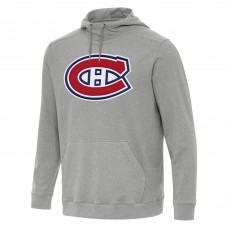 Montreal Canadiens Antigua Heather Gray Cloud Pullover Hoodie