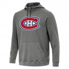 Montreal Canadiens Antigua Heather Black Cloud Pullover Hoodie
