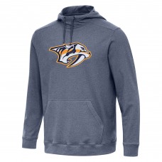 Nashville Predators Antigua Heather Navy Cloud Pullover Hoodie
