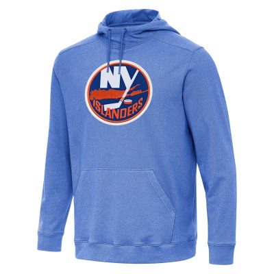 New York Islanders Antigua Heather Royal Cloud Pullover Hoodie