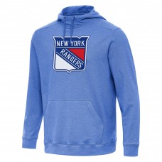 New York Rangers Antigua Heather Royal Cloud Pullover Hoodie
