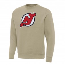 Кофта New Jersey Devils Antigua Khaki Victory Crewneck Кофта New Jersey Devils Antigua Khaki Victory Crewneck
