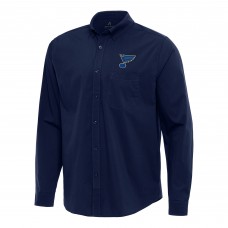 Рубашка St. Louis Blues Antigua Flight Woven Tri-Blend - Navy