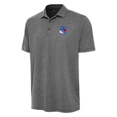 New York Rangers Antigua Heather Black Scheme Polo