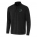 San Jose Sharks Antigua Heather Black Bright Quarter-Zip Top